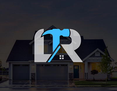 LR Roofing Logo Design bold brand identity branding building business combiationmark commercial construction house illustration letter lettermark logo design lr logo real estate residential roof roofing company rooftop