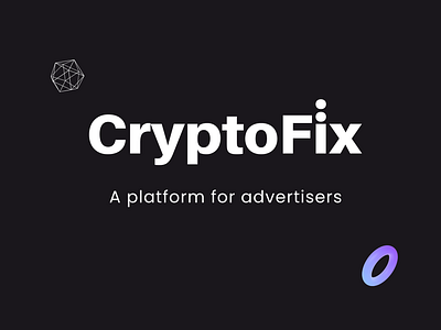 CryptoFix - Website for Advertisements advertisement design advertisement ux design blockchain advertising blockchain graphics crypto app development crypto exchange ads crypto graphics design crypto marketing crypto wallet ux cryptocurrency campaigns cryptocurrency promotions cryptocurrency ui cryptocurrency user experience digital currency ads digital marketing solutions finance ux financial services ui financial technology ui fintech design uiux design