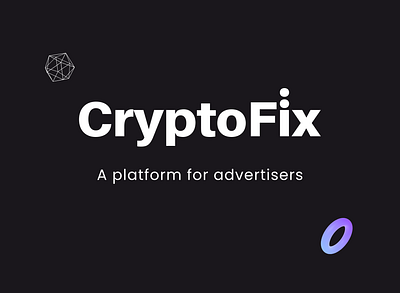 CryptoFix - Website for Advertisements advertisement design advertisement ux design blockchain advertising blockchain graphics crypto app development crypto exchange ads crypto graphics design crypto marketing crypto wallet ux cryptocurrency campaigns cryptocurrency promotions cryptocurrency ui cryptocurrency user experience digital currency ads digital marketing solutions finance ux financial services ui financial technology ui fintech design uiux design