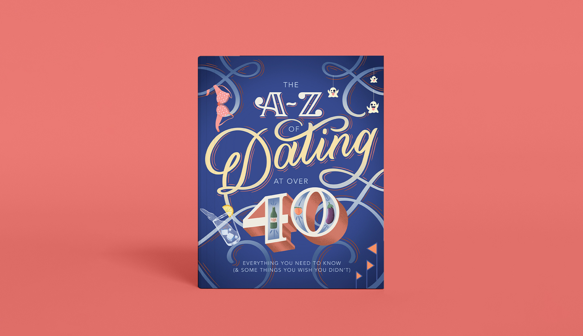 Book Cover Design - A-Z Of Dating At Over 40 book book cover book cover design book cover illustration book design cover design cover illustration custom lettering design dribbble freethrow hand lettering illustration lettering procreate