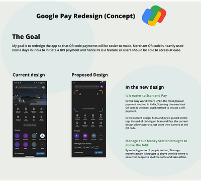 Google Pay UX Redesign (Concept) google pay user experience ux