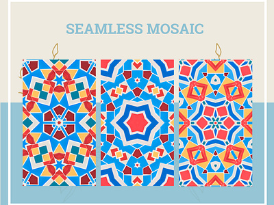 Seamless Pattern Mosaic Surfaces And Wall Art - Bundle of 6 arab home decor customizable art design mosaic decor mosaic digital downloads mosaic murals mosaic prints seamless patterns