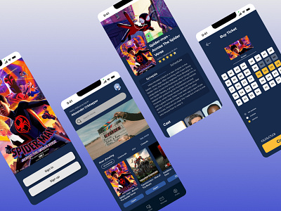 MyMovie - The most convenient place to order movie tickets android blue captivating cinema cinemas comfortable cool design elegant film innovative ios magnificent minimalist modern movies ticket ui uidesign ux