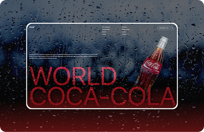 Сoncept for Сoca-Сola brand branding coca cola concept web site design design concept typography ui uiux designer ux web design web designer