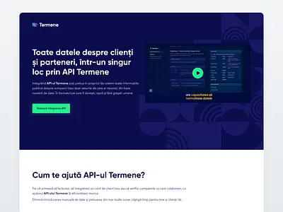 Termene - Landing Page design home page landing page ui user interface ux web web design website