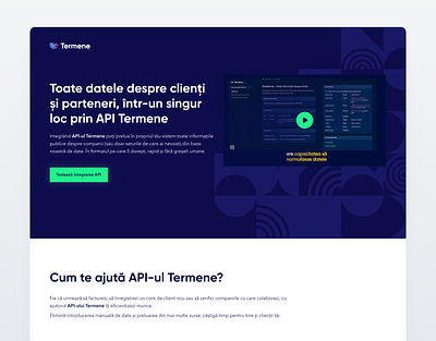 Termene - Landing Page design home page landing page ui user interface ux web web design website