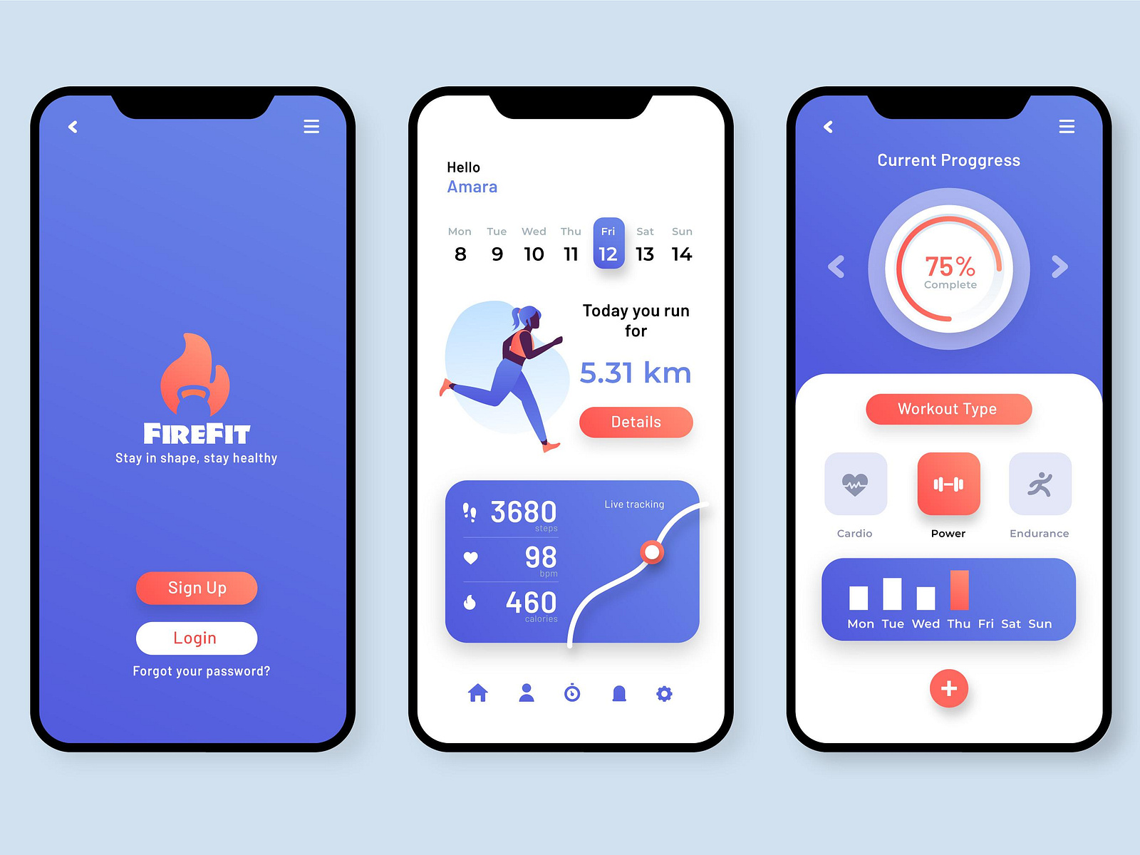 Workout Tracker App Ui/Ux Design by Natasha Jain on Dribbble