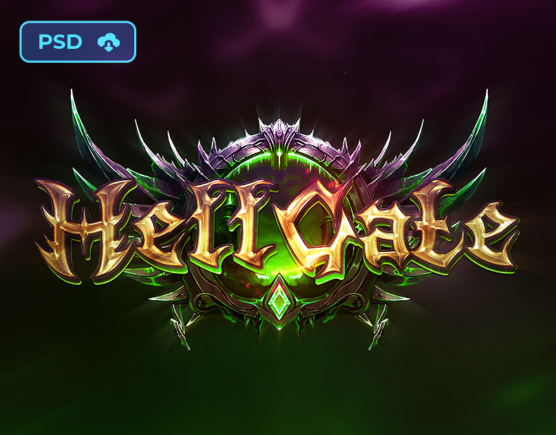 [TEXT EFFECT] Fantasy Game Logo Template - HellGate fantasy game logo l2 lineage2 logo template logo text effect metin2 mmorpg