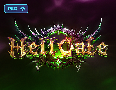 [TEXT EFFECT] Fantasy Game Logo Template - HellGate fantasy game logo l2 lineage2 logo template logo text effect metin2 mmorpg