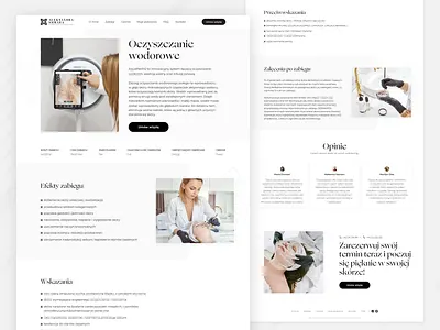 Aleksandra Suwara - Redesign concept aesthetic beauty cosmetology design redesign salon ui ux web website