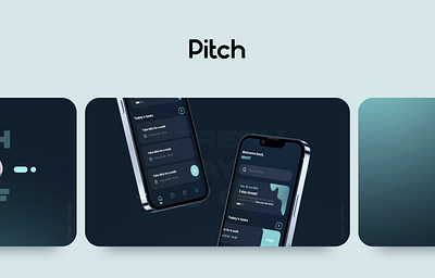 Fresh 'Play-off' app blue branding dark design illustration mobile pitch playoff presentation showcase ui ui design