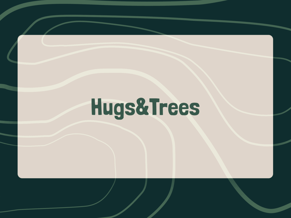 Logo and Texture Hugs^Trees 3d animation background banner blur branding card depth design graphic design illustration logo motion graphics ui