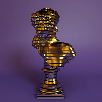 Sappho 3d animation c4d cinema 4d gold loop motion graphics sappho statue