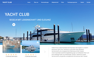 Yacht Club Webdesign Header header hero homepage inspiration portal ui ux webdesign website yach yachtclub