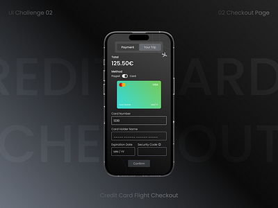 UI Challenge - Credit Card Checkout app design design form mobile product design ui ux