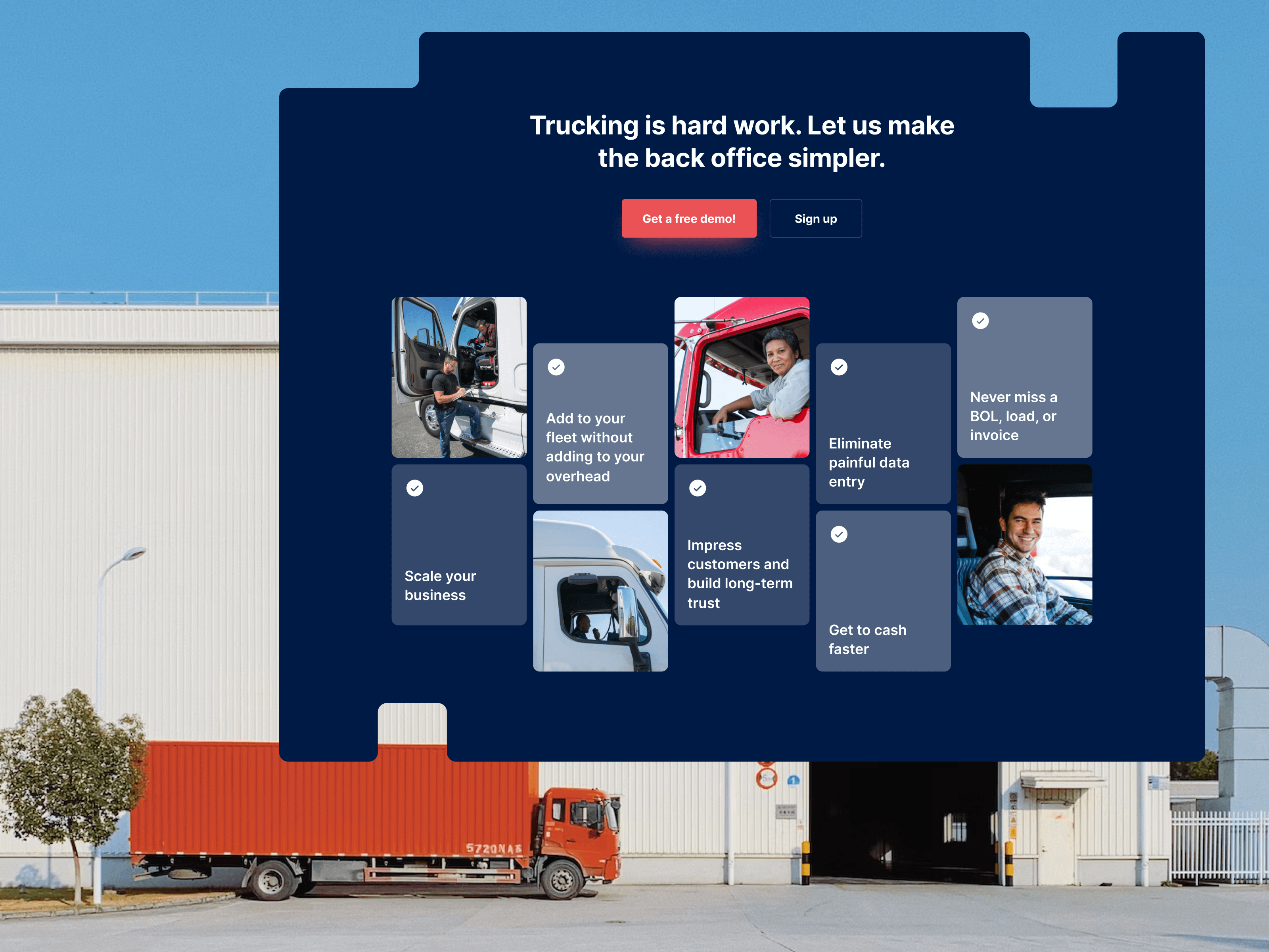 Truckbase.com: SaaS Website Revamp (Live) animation conversion rate optimisation homepage homepage animation homepage design landing page design marketing website saas saas animation web design web development webflow website website design website revamp