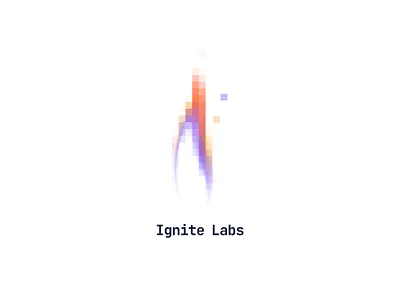 Ignite Labs fire flame incubator logo logo design pixels startup technology vc
