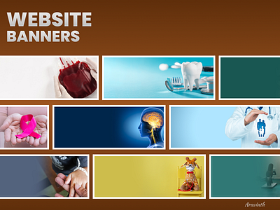 Website Banners for Hospital carousal graphic design social media ui website banner