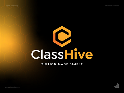 Class Hive - Logo Design black brand identity branding buy company logo design free freelance geometric graphic design logo logo design minimal logo minimalist modern logo phencils sale vector vivid website