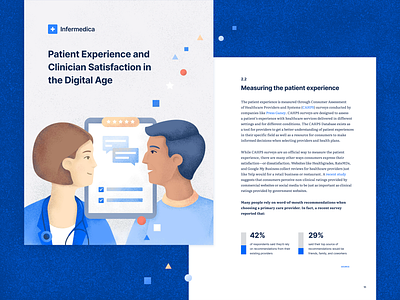 Infermedica healthcare report for the Digital Age adobe ai artificial intelligence digital age digital drawing figma healthcare illustration illustrator infographic layout publication report technology