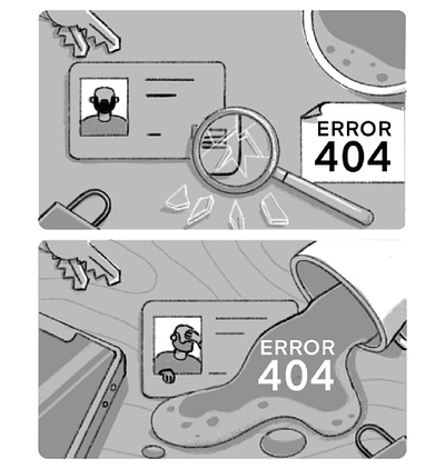 Some refused concepts for error screen in app error screen illustration concept ui concept ui illustration
