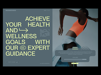 Landing page for Ultimate Fitness Hub® fashion fitness green landing page ui website
