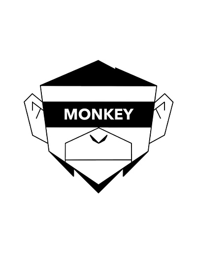 Monkey design illustration logo