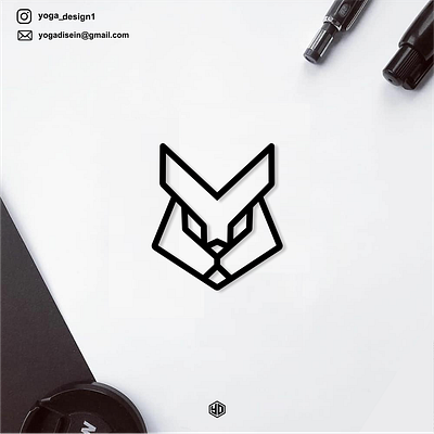 Y FOX LINE LOGO CONCEPT branding design fox graphic design illustration lettering line logo logoline monogram motion graphics ui vector y yfox