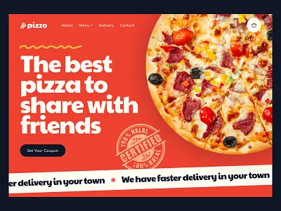Pizza Restaurant Website Landing Page Design dinning landing page pizza pizza website restaurant ui ui design uiux ux ux design web design