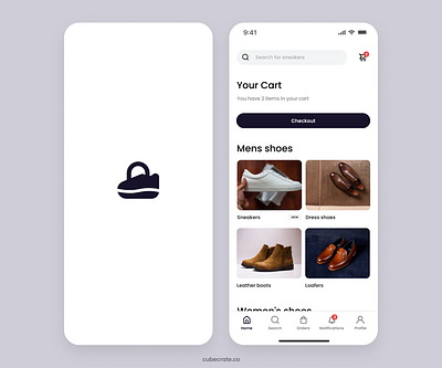 Shoes Shopping App UI Design android app appdesign ios landingpage logo shoe logo shoes shoes shopping app shop shopping shopping app sneakers ui ux