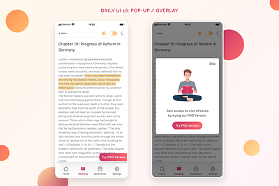 Daily UI 16: Pop-Up / Overlay daily ui figma mobile app mobile design overlay pop up ui design