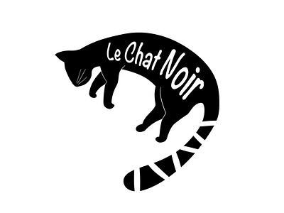 Le Chat Noir design illustration logo