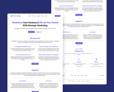 Text Based Marketing Website design ui web web design