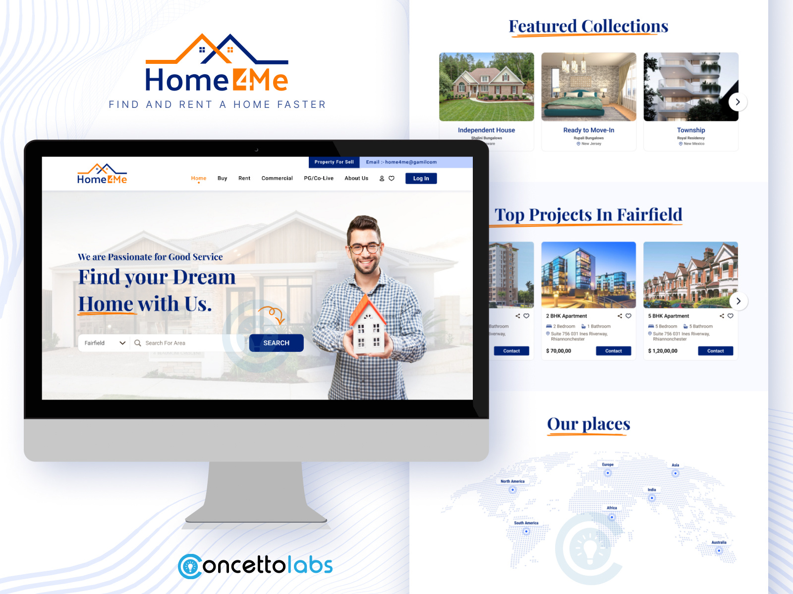 Find And Rent A Home Faster Website animation branding find and rent find and rent a home graphic design rent a home ui