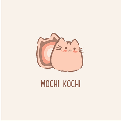Cute Mochi Cafe animation branding design graphic design illustration logo vector