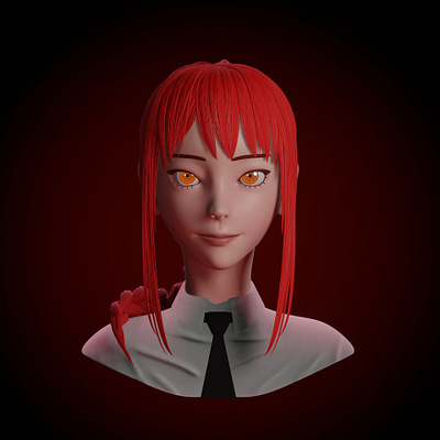 3D Character - Makima Chainsawman 3d 3d art 3d character 3d modeling 3d render 3d sculpting anime art blender blener 3d character design