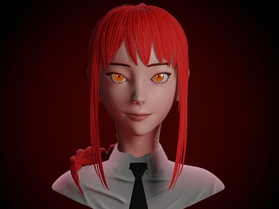 3D Character - Makima Chainsawman 3d 3d art 3d character 3d modeling 3d render 3d sculpting anime art blender blener 3d character design