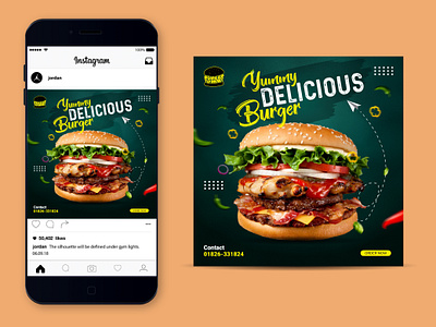 Social Media Design | Facebook Cover | Social Media Banner | Ad ads banner banner ads burger burger banner burger template burger wesbite chicken eat fastfood design food ads food post design hamburger instagram promotion poster restaurant food menu restaurant template social media social media design