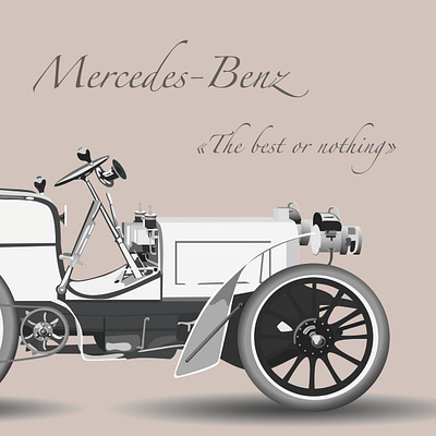 Mercedes-Benz illustration adobe illustrator art automobile car design illustration mercedes retro vector