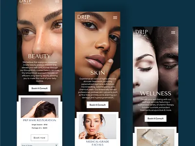 Drip MediSpa | Mobile graphic design medspa website