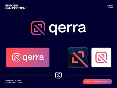 Qerra - Logo Design branding creative logo freelance logo design identity it jeroen van eerden logo logo design modern logo design network platform q qerra tech technology visual identity design