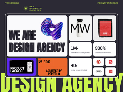 Pitch Presentation Playoff | Design Agency Presentation agency case studies deck design graphic design pitch playoff portfolio presentation studio