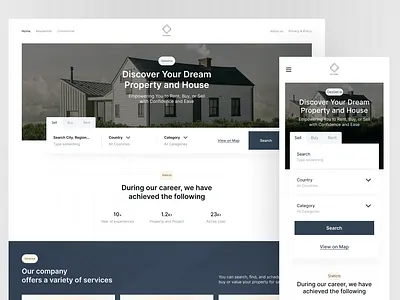 Real Estate & Property Website design figma landingpage ui ux