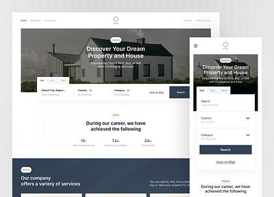 Real Estate & Property Website design figma landingpage ui ux