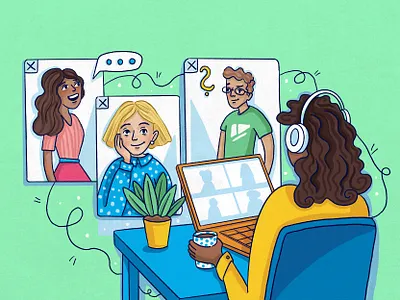 Illustration: Zoom branding design graphic design illustration ui zoom