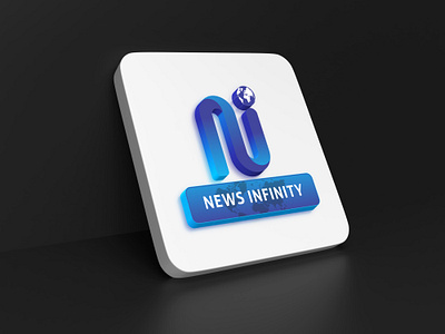 News Infinity Logo Design 3d abstract agency branding business channel concept creative design gradient graphic design illustration logo logotype minimal minimal logo modern news symbol vector