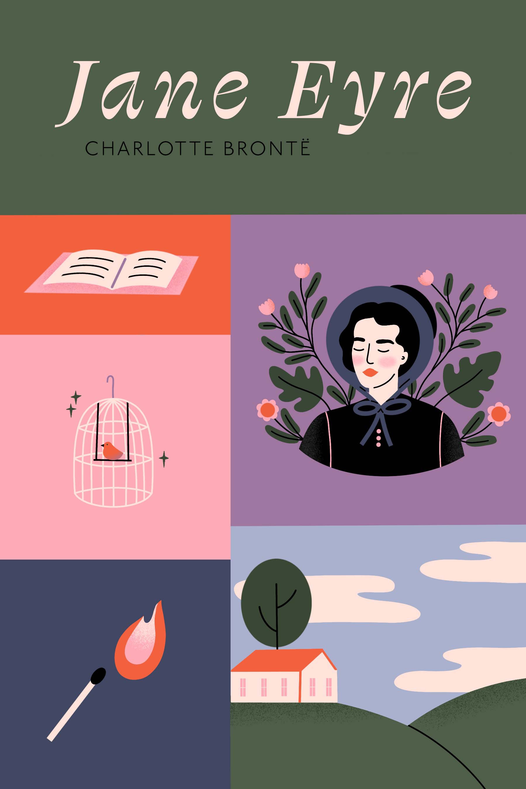 Jane Eyre Book Cover book cover design graphic design illustration