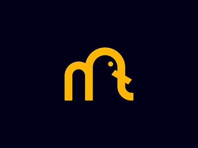 M + Elephant animal logo creative icon design icon icon design icongraphy minimal icon design modern icon design text logo word logo