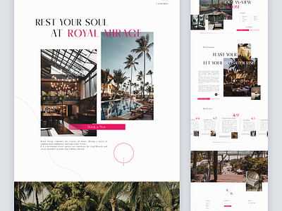 Royal Mirage Hotel Resort bali booking concept graphic design holiday homepage hotel luxury minimal modern resort room travel ui uidesign web webdesign website