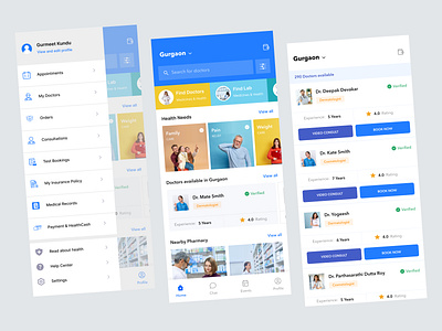 Health App Ui Design ad design app design application design banner design color design illustration landing page product design ui uidesign ux web website website design